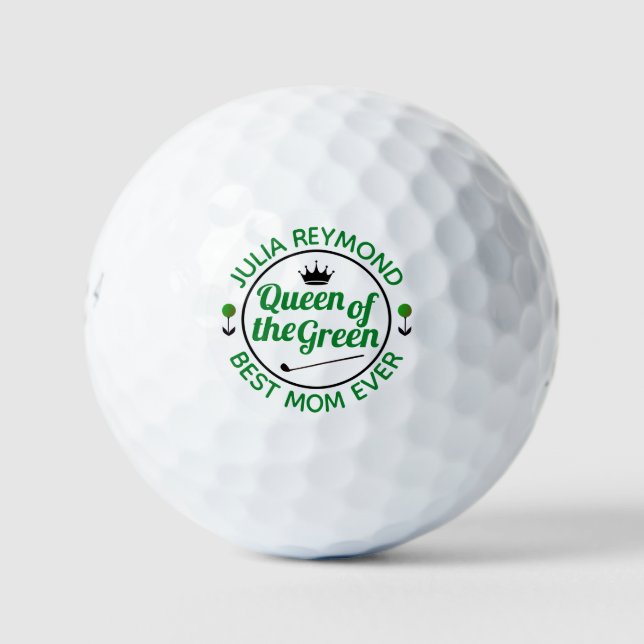 Königin der Grünen Mutter Golfergeschenk Golf Ball (Vorderseite)