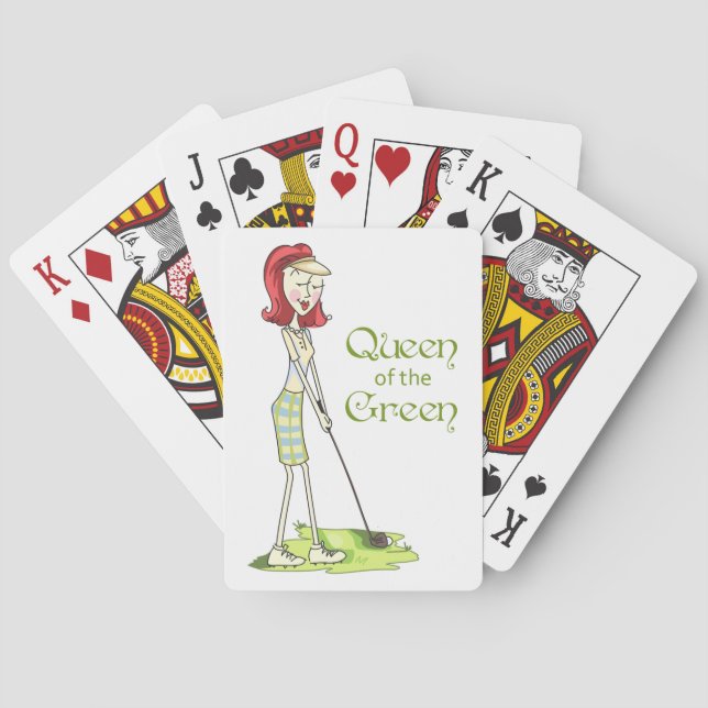 Königin der Grünen Spielkarten (Rückseite)