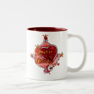 Königin der Herz-Tasse Zweifarbige Tasse