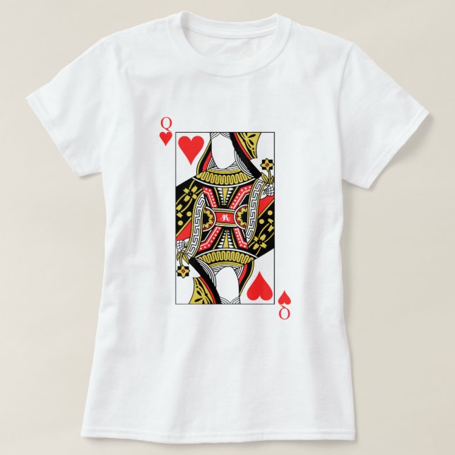 Königin der Herzen - addieren Sie Ihr Bild T-Shirt (Design vorne)