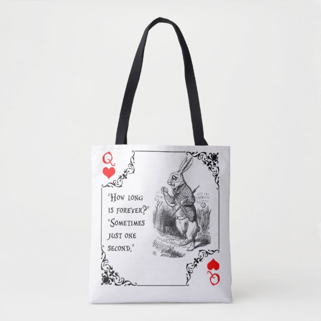 Königin der Herzen Alice Tote Tag Tasche (Vorderseite)