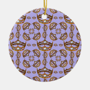 Königin der Herzen Goldkrone Tiaras periwinkle Keramik Ornament