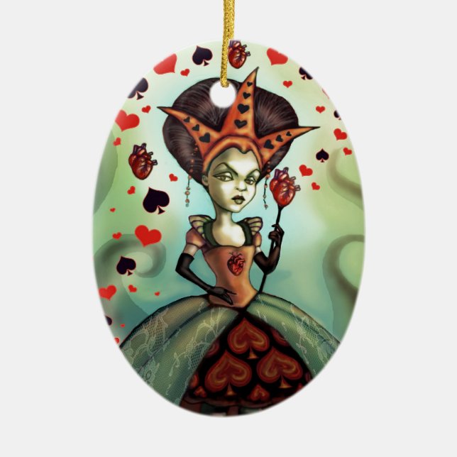 Königin der Herzen Keramikornament (Vorne)