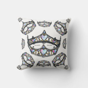 Königin der Herzen Silver Crowns Tiaras weiße Kiss Kissen