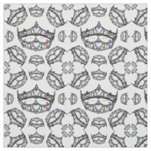 Königin der Herzen Silver Crowns Tiaras weißer Sto Stoff