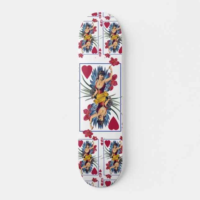 Königin der Herzen und der Blumen Skateboard (Vorne)