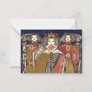Königin der Herzen von Margaret Macdonald Mackinto Mitteilungskarte