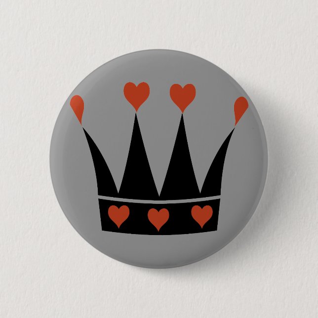 Königin der Herzenkrone Button (Vorderseite)