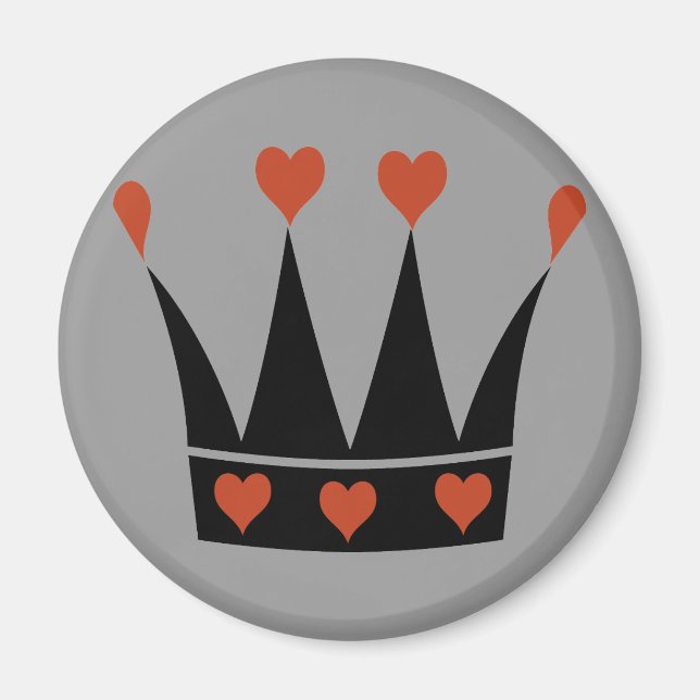 Königin der Herzenkrone Magnet (Vorne)