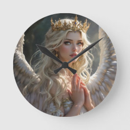 Königin der Himmelsdämmerung Runde Wanduhr