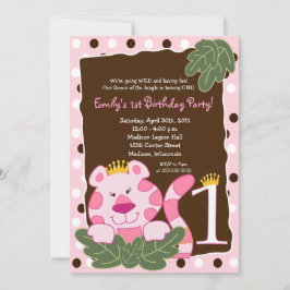 KÖNIGIN DER JUNGLE 1. Geburtstag Einladung