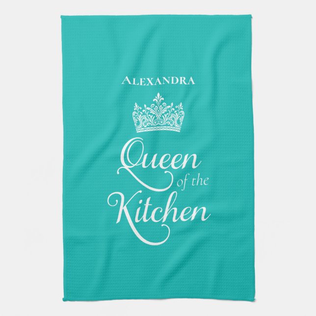 Königin der Küche Geschirrtuch (Vertikal)