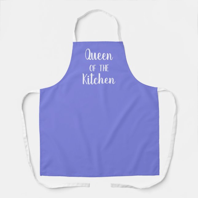 Königin der Küche Periwinkle Lila Schürze (Vorderseite)