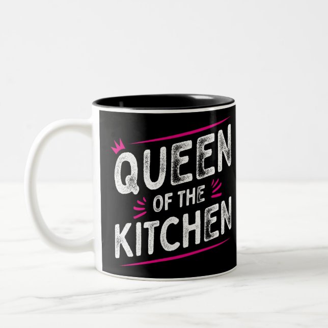 Königin der Küchen-Tasse Zweifarbige Tasse (Links)