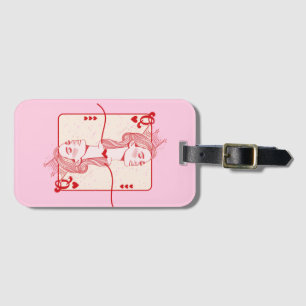 Königin der Künste Rot und Rosa Preppy Art Gepäckanhänger