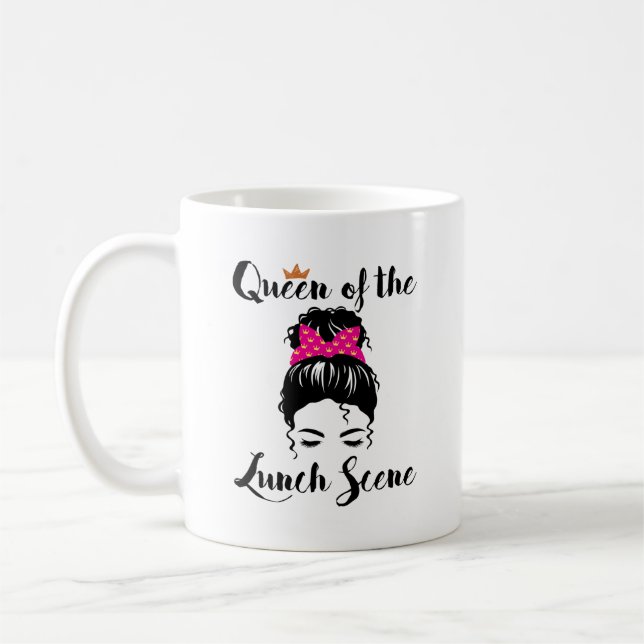 Königin der "Lunch Scene Cafeteria Worker Women" Kaffeetasse (Links)