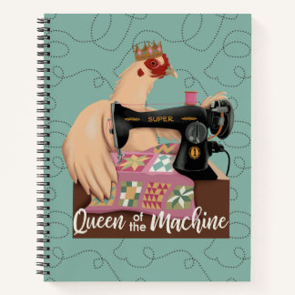 Königin der Maschine Hühnerspirale Notebook Notizbuch