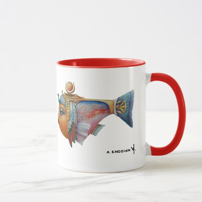 Königin der Nil-Fisch-Wecker-Tasse Tasse (Rechts)