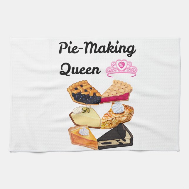 Königin der Pie-Herstellung Geschirrtuch (Horizontal)