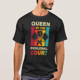 Königin der Prämie des Pickleball Court T-Shirt