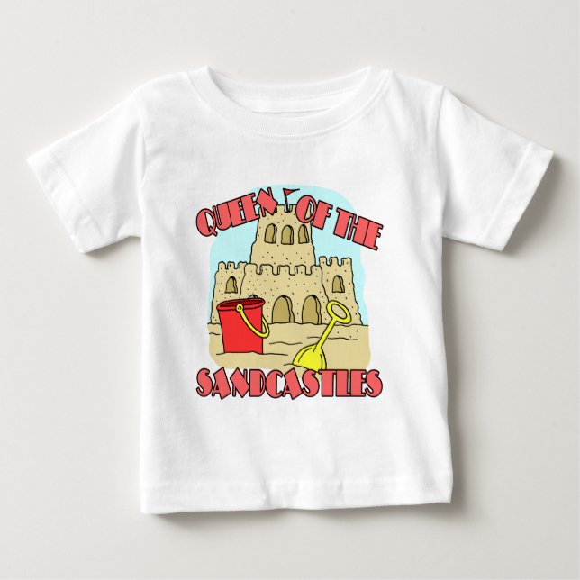 Königin der Sandburgen Baby T-shirt (Vorderseite)