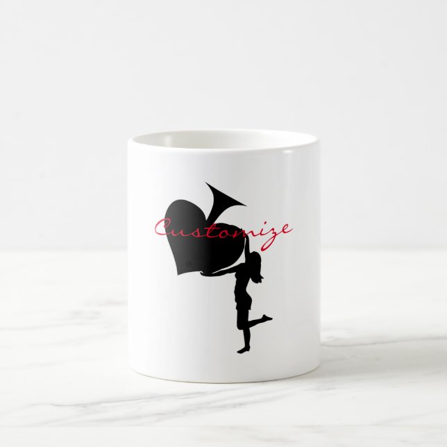 Königin der Spades Holding des Schwarzen Meeres Kaffeetasse (Mittel)