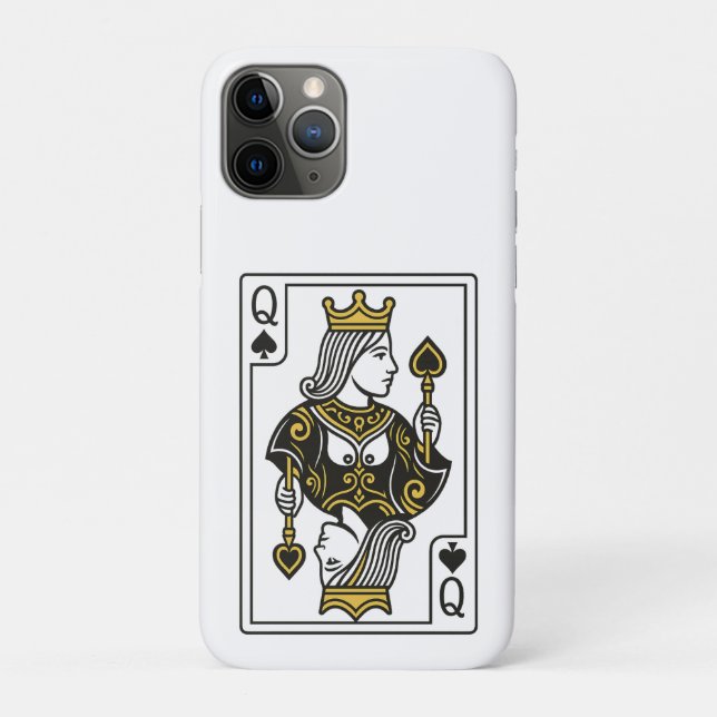 Königin der Spades — Schwarz & Gold Case-Mate iPhone Hülle (Rückseite)