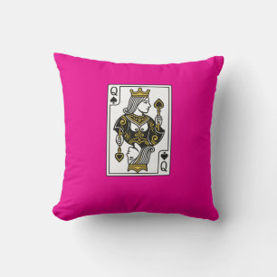 Königin der Spades — Schwarz & Gold Kissen