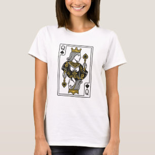 Königin der Spades — Schwarz & Gold T-Shirt