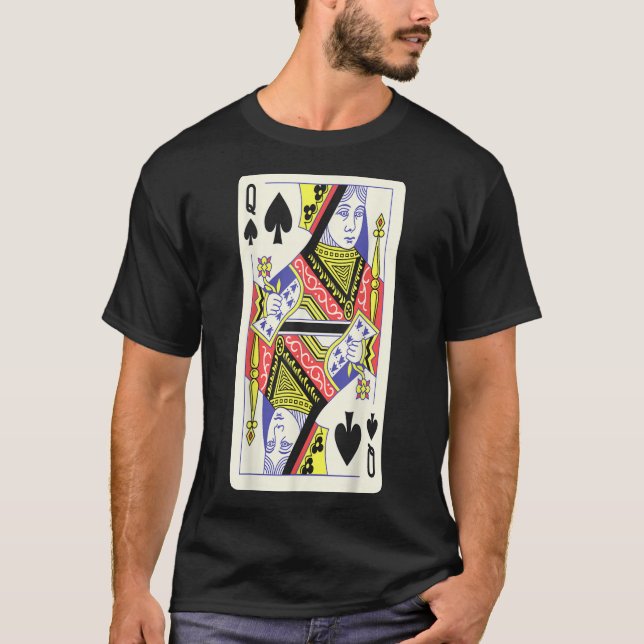 Königin der Spades spielen Kartenpaare Halloween C T-Shirt (Vorderseite)