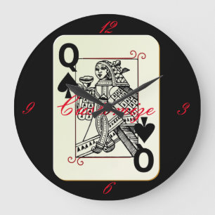 Königin der Spades Thunder_Cove Große Wanduhr