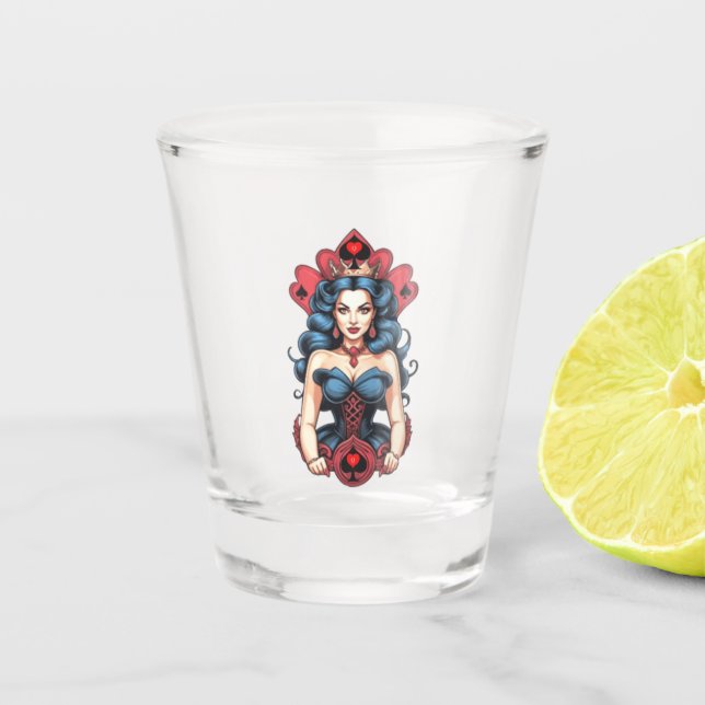Königin der Spades Thunder_Cove Schnapsglas (Vorderseite)