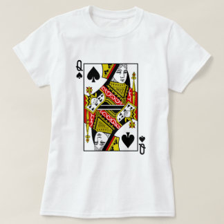 Königin der Spaten-Spielkarten T-Shirt