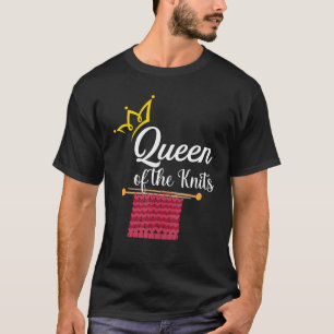 Königin der Strickwaren Lustiger Stricker-Slogan S T-Shirt