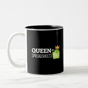 Königin der Tabellenkalkulation Zwei-Tone-Tasse Zweifarbige Tasse