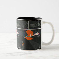 Königin der Tasse Sky Jumbo Jet im Stil des Mittel