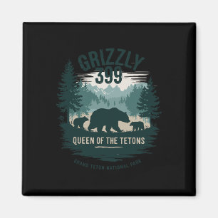 Königin der Tetons Grizzly 9 Bärenliebhaber nation Magnet