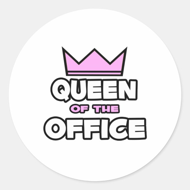Königin des Amtes Runder Aufkleber (Vorderseite)