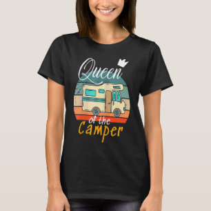Königin des Camper RV Anhänger Outdoor Camping Mot T-Shirt