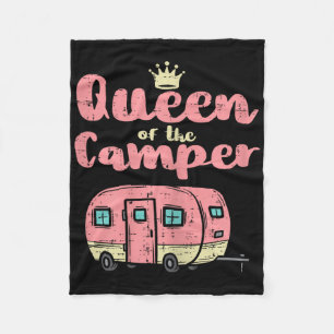 Königin des Campern Süßer Campingwagen Camp-Anhäng Fleecedecke