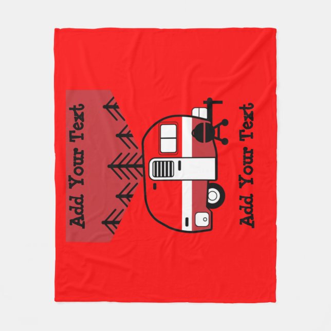 Königin des Campers - Funny Camping RV Fleecedecke (Vorderseite)