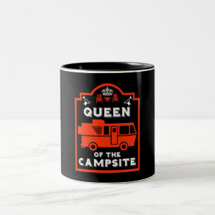 Königin des Campings Zweifarbige Tasse