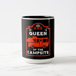 Königin des Campings Zweifarbige Tasse