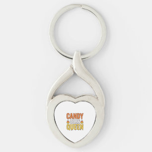 Königin des Candy Corn Vintage Halloween T-Shirt D Schlüsselanhänger