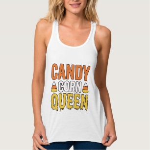 Königin des Candy Corn Vintage Halloween T-Shirt D Tank Top