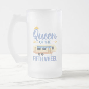 Königin des Fünf-Rad-Anhängers I Mattglas Bierglas