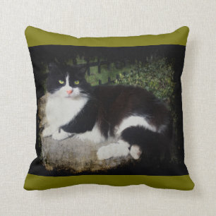 Königin des Garten-Katzen-Wurfs-Kissens Kissen