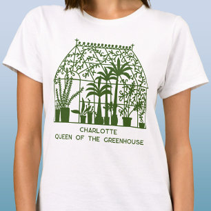 Königin des Gewächshauses Personalisiertes Gärtner T-Shirt