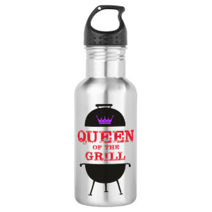 Königin des Grills, Lila kronenrot Edelstahlflasche