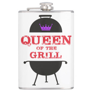Königin des Grills, Lila kronenrot Flachmann